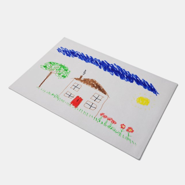 zeichnend Kinderhaus einer Türmatte (Schrägansicht)