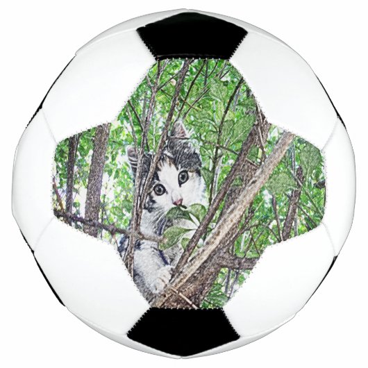 Zeichnend Kitten Pencil Fußball (Vorderseite)