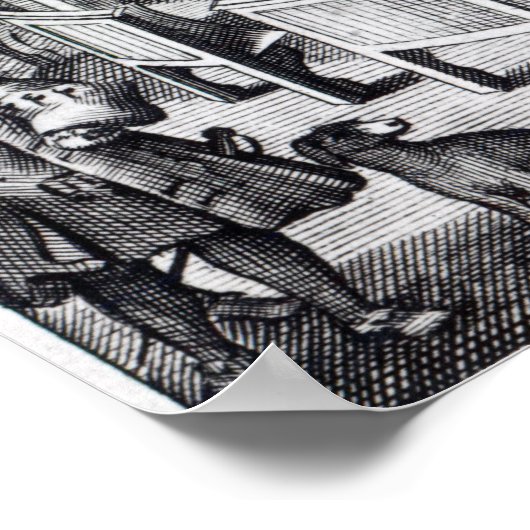 Zeichnend Klasse, 1739 Poster (Ecke)