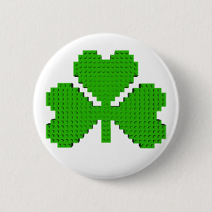Zeichnend Kleeblatt-Gebäude-Blöcke Button