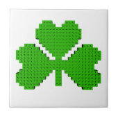 Zeichnend Kleeblatt-Gebäude-Blöcke Fliese (Vorderseite)