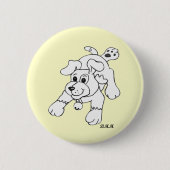 Zeichnend Kohlenhund Button (Vorderseite)