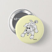 Zeichnend Kohlenhund Button (Vorne & Hinten)