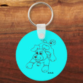 Zeichnend Kohlenhund Schlüsselanhänger (Vorderseite)