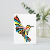 zeichnend Kolibri Postkarte (Stehend Vorderseite)