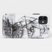 Zeichnend Konstruktion des Piratenschiffs Case-Mate iPhone Hülle (Rückseite (Horizontal))