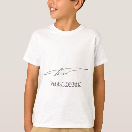 Zeichnend Kontur - Pteranodon-Dinosaurier, Hemden T-Shirt (Vorderseite)