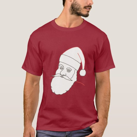 Zeichnend Kontur, Weihnachtsmann für Shirts (Vorderseite)