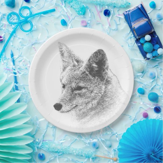 Zeichnend Koyote Pappteller (Party)