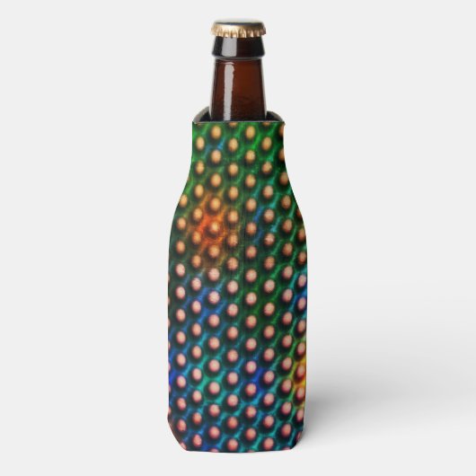 Zeichnend Kreise, die wie Kugeln oder Löcher ausse Flaschenkühler (Flaschenvorderseite)