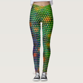 Zeichnend Kreise, die wie Kugeln oder Löcher ausse Leggings