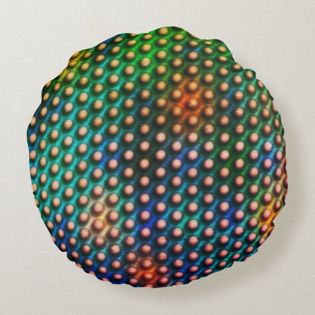 Zeichnend Kreise, die wie Kugeln oder Löcher ausse Rundes Kissen (Rückseite)