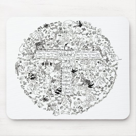 Zeichnend Kunst auf dem Planeten Erde für gefährde Mousepad (Vorne)