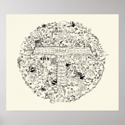 Zeichnend Kunst auf dem Planeten Erde für gefährde Poster (Vorne)