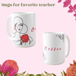 Zeichnend Kunst für Frauen, Kaffeetext Kaffeetasse