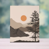 Zeichnend Kunst in abstrakter Form Acrylschild (Neutral)