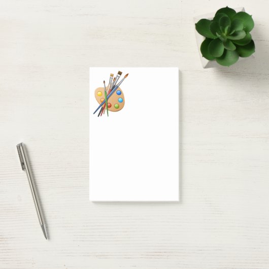 Zeichnend Künstlerpalette Post-it Klebezettel (Büro)