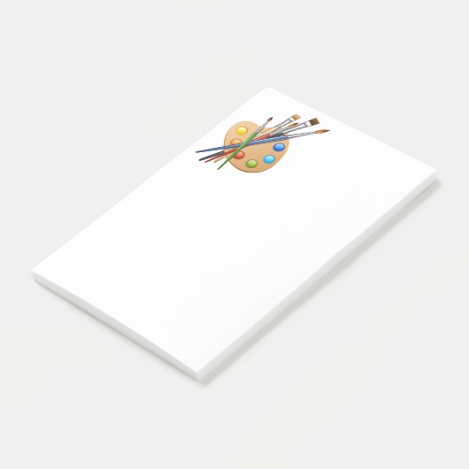 Zeichnend Künstlerpalette Post-it Klebezettel (angewinkelt)