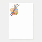Zeichnend Künstlerpalette Post-it Klebezettel (Vorderseite)