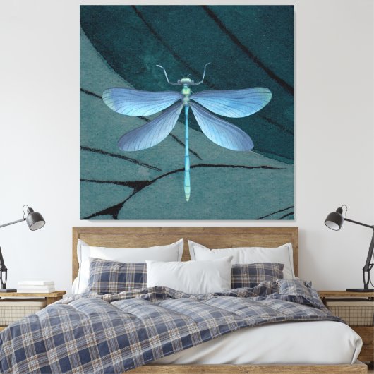 Zeichnend Libelle Leinwanddruck (Insitu (Schlafzimmer))