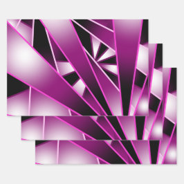 Zeichnend lila Farbenfüllung Geschenkpapier Set