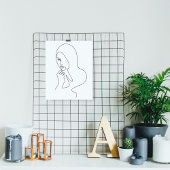 Zeichnend Linie | Minimale moderne Kunst Poster