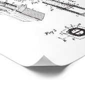 Zeichnend Lipstick-Patente, Damenzimmer-Dekoration Poster (Ecke)