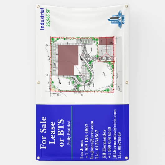 Zeichnend Logo für den Verkauf von Lease- oder BTS Banner (Vertikal)