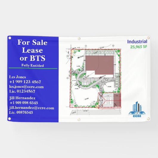 Zeichnend Logo für den Verkauf von Lease- oder BTS Banner (Horizontal)