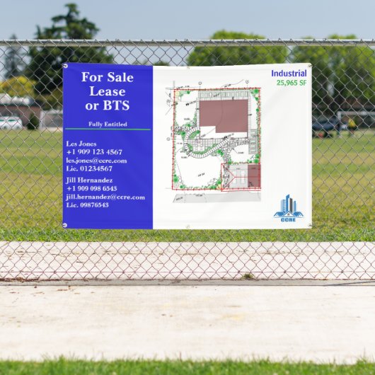 Zeichnend Logo für den Verkauf von Lease- oder BTS Banner (InSitu)