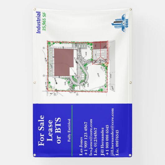 Zeichnend Logo für den Verkauf von Lease- oder BTS Banner (Vertikal)