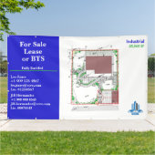 Zeichnend Logo für den Verkauf von Lease- oder BTS Banner (Außenbereich)