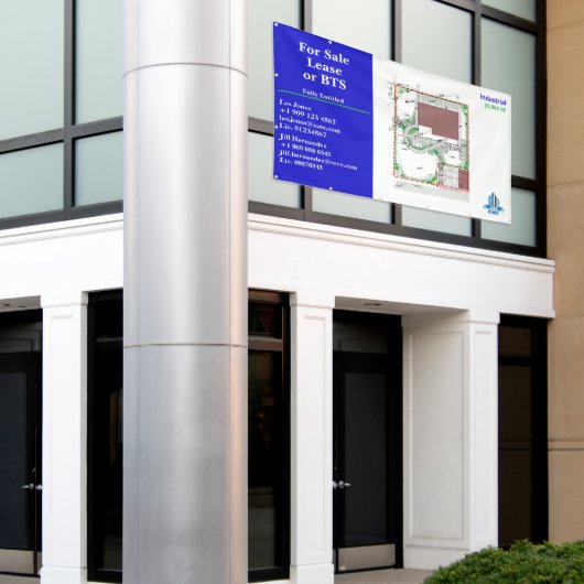 Zeichnend Logo für den Verkauf von Lease- oder BTS Banner (Äußeres Gebäude)