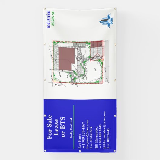 Zeichnend Logo für den Verkauf von Lease- oder BTS Banner (Vertikal)