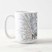 Zeichnend Löwe mit Blume König Daddy, Boho Vater Kaffeetasse (Links)