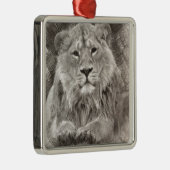 Zeichnend Löwe Ornament Aus Metall (Rechts)