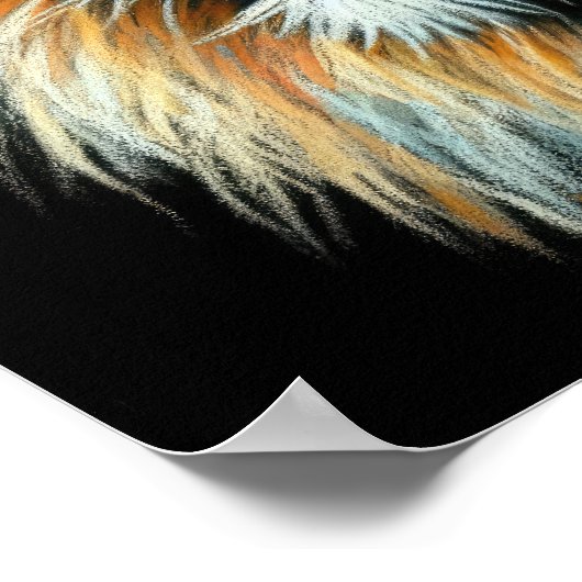 Zeichnend Löwe Poster (Ecke)