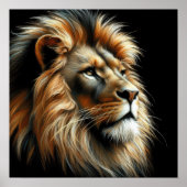 Zeichnend Löwe Poster (Vorne)