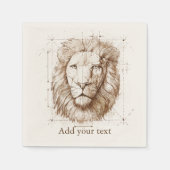 Zeichnend Löwe Serviette (Vorderseite)