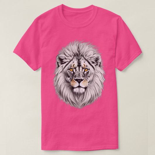 Zeichnend Löwenkopf T-Shirt (Design vorne)