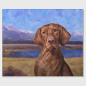 Zeichnend lustig Vizsla Pointer Geschenkpapier (Flach)