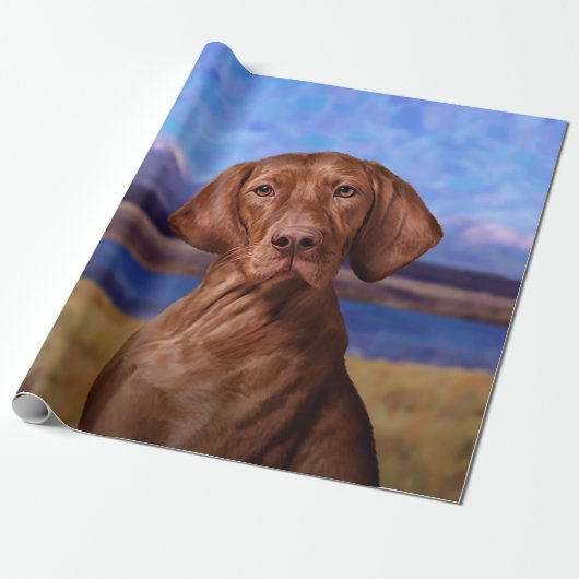 Zeichnend lustig Vizsla Pointer Geschenkpapier (Ungerollt)