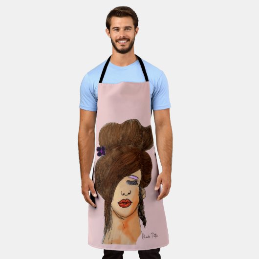 Zeichnend Mädchen Schürze (Getragen)