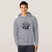 Zeichnend maltesischer Hund Hoodie (Vorne ganz)