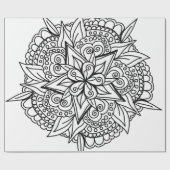 Zeichnend Mandala-Design cool Geschenkpapier (Flach)