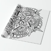 Zeichnend Mandala-Design cool Geschenkpapier (Ungerollt)