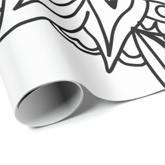 Zeichnend Mandala-Design cool Geschenkpapier (Rolleneckpunkt)