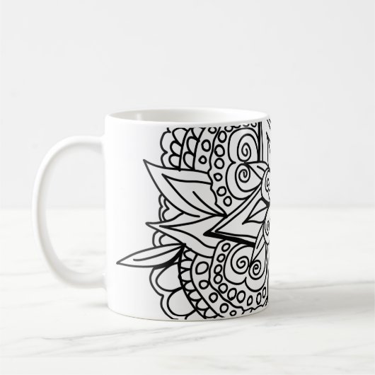 Zeichnend Mandala-Design cool Kaffeetasse (Links)
