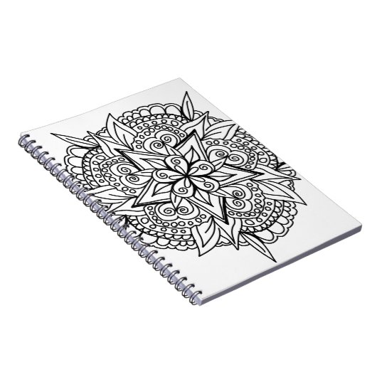 Zeichnend Mandala-Design cool Notizblock (Rechte Seite)