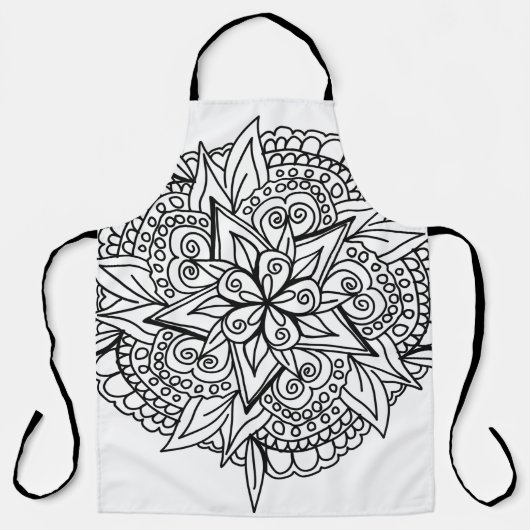 Zeichnend Mandala-Design cool Schürze (Vorderseite)